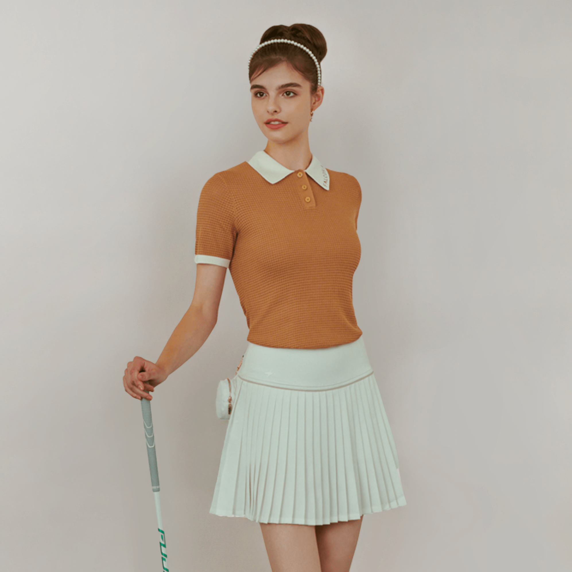 Falcosia White Pleated Skirt - Erthe Golf