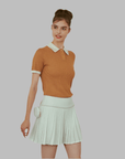 Falcosia Brown Knit Waffle Top - Erthe Golf