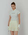 Falcosia Paris Print Pleated Skirt - Erthe Golf