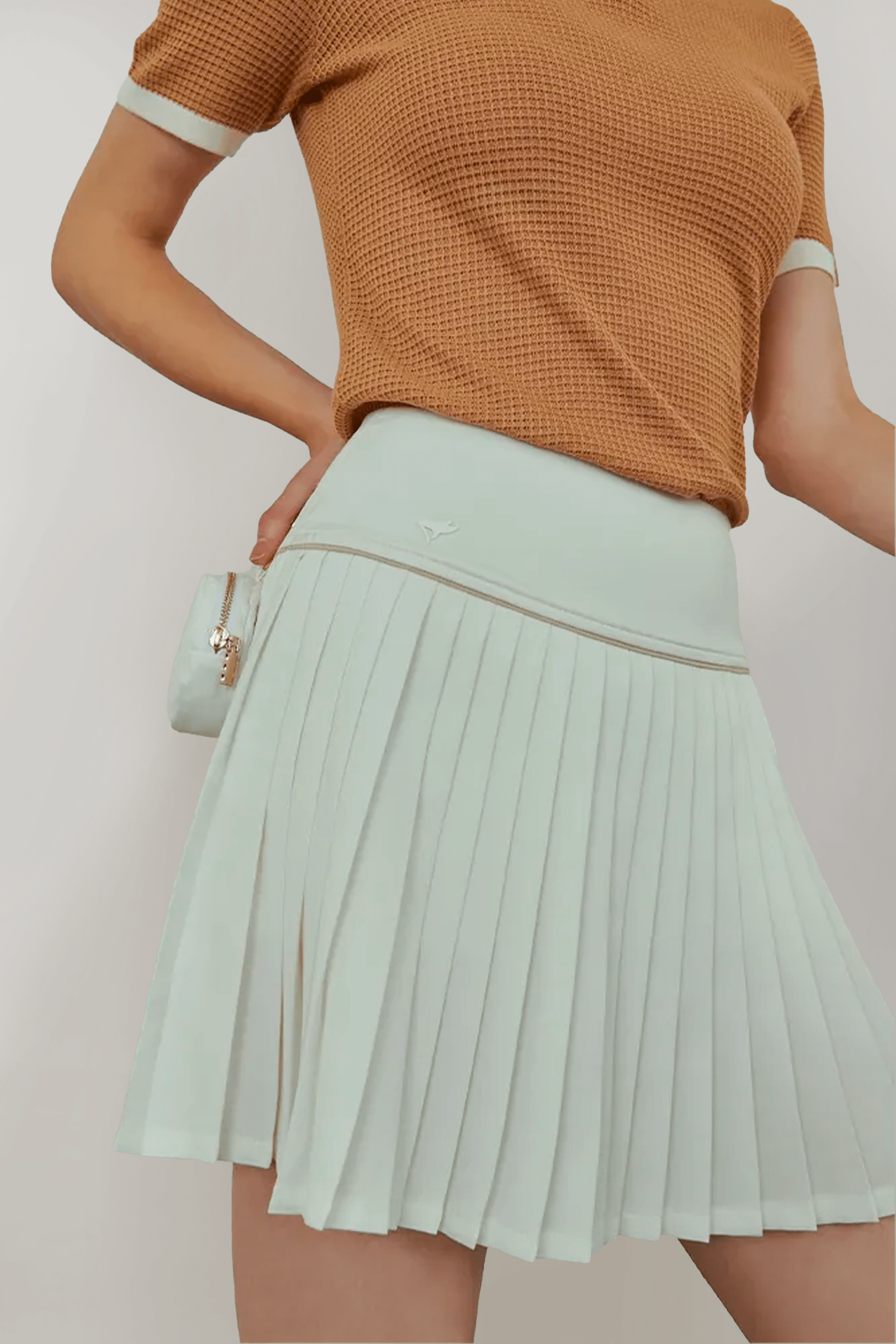 Falcosia White Pleated Skirt - Erthe Golf