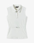 Keypote White Sleeveless Polo - Erthe Golf