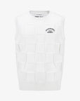 Pearly Gates Men's Jack Bunny Check Texture Knit Vest White - Erthe Golf
