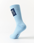 Keypote Men's Side Logo Crew Socks - Blue - Erthe Golf