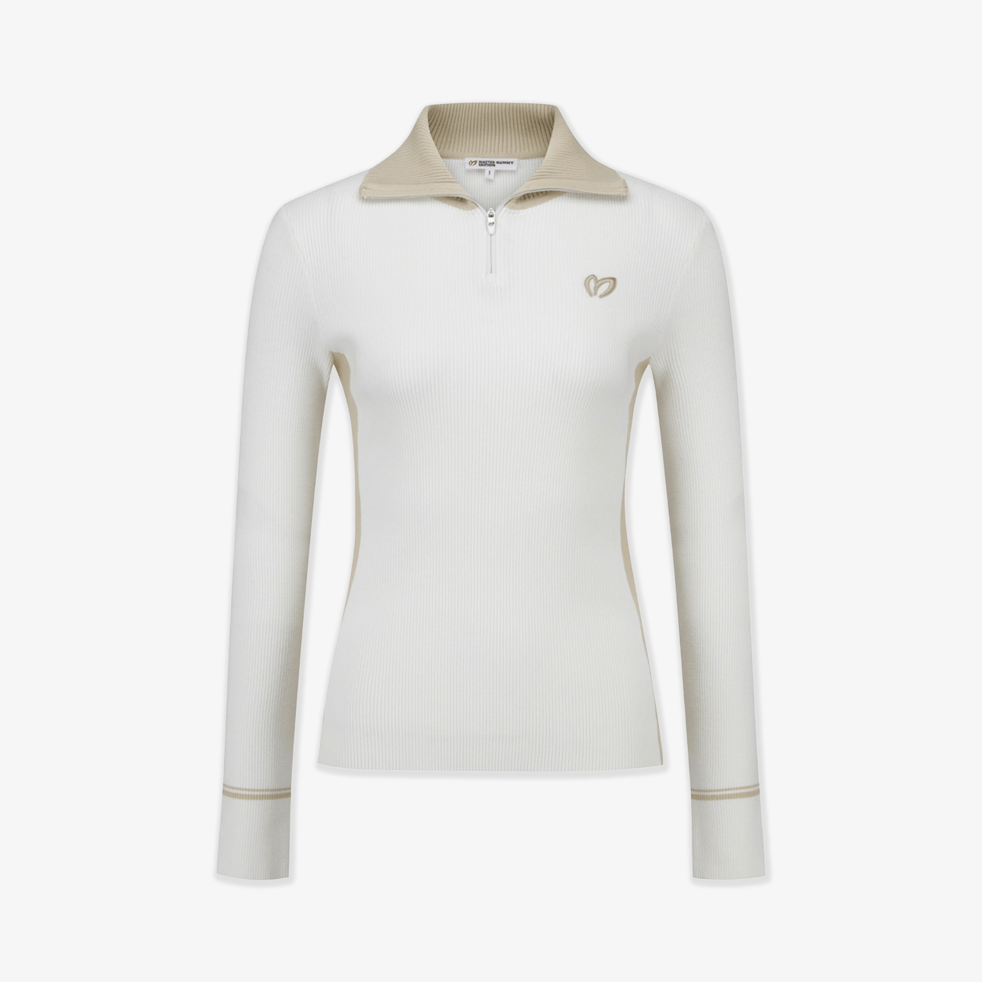 Master Bunny Edition Women Zip Top - White - Erthe Golf