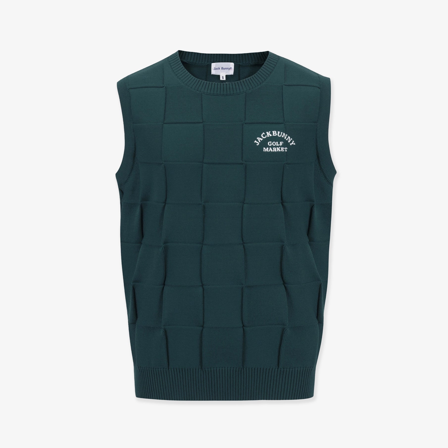 Pearly Gates Men's Jack Bunny Check Texture Knit Vest Green - Erthe Golf