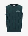 Pearly Gates Men's Jack Bunny Check Texture Knit Vest Green - Erthe Golf