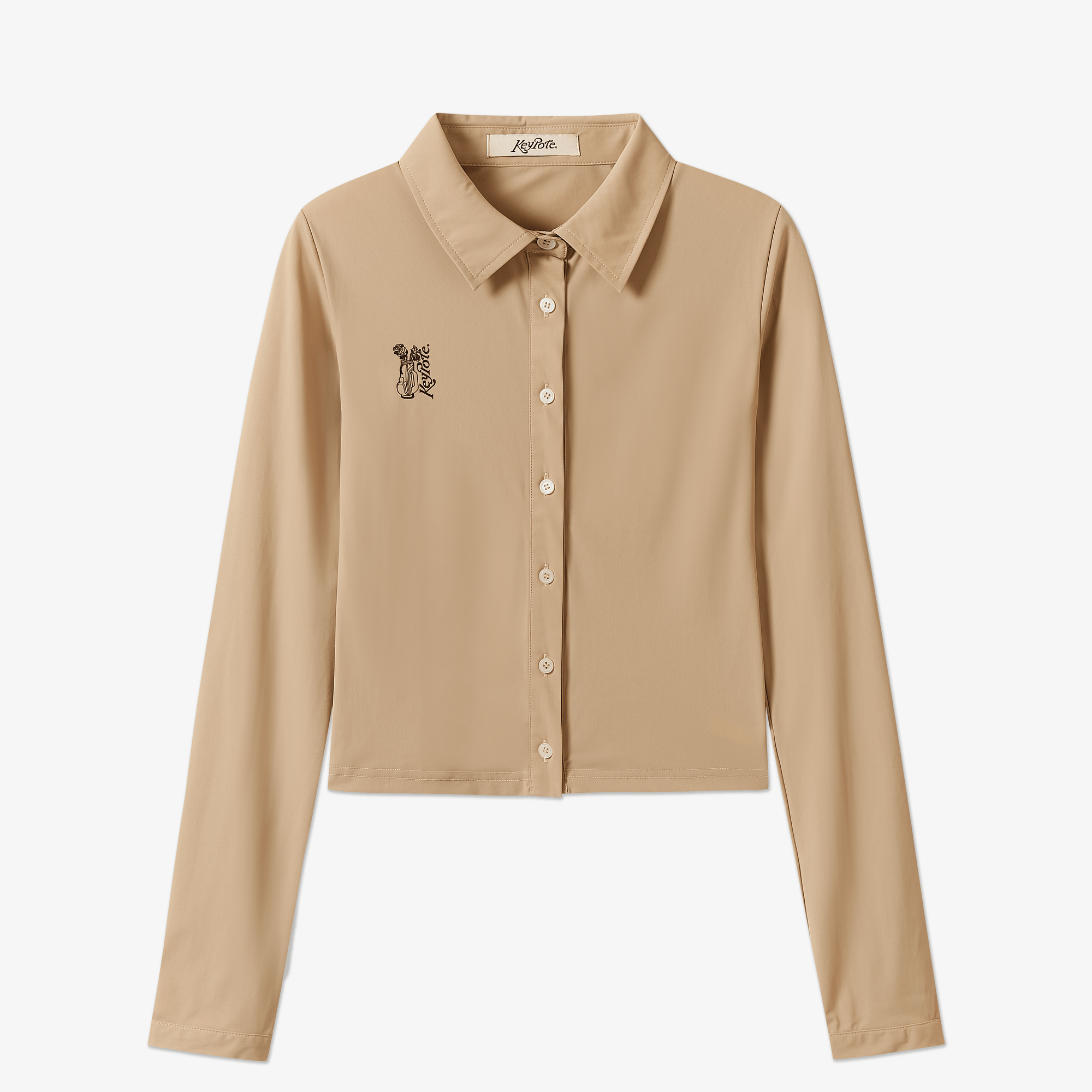 Keypote Women's Cropped Shirt -Beige