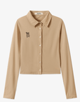 Keypote Women's Cropped Shirt -Beige