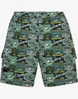 Golden Bear Unisex All-Over Printed Shorts Green