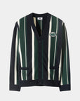 Men's Stripe Cardigan - Green - Erthe Golf