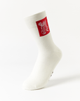 Keypote Men's Side Logo Crew Socks - White - Erthe Golf