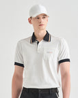 Lanvin Blanc Off - White Half Sleeve Polo Top - Erthe Golf