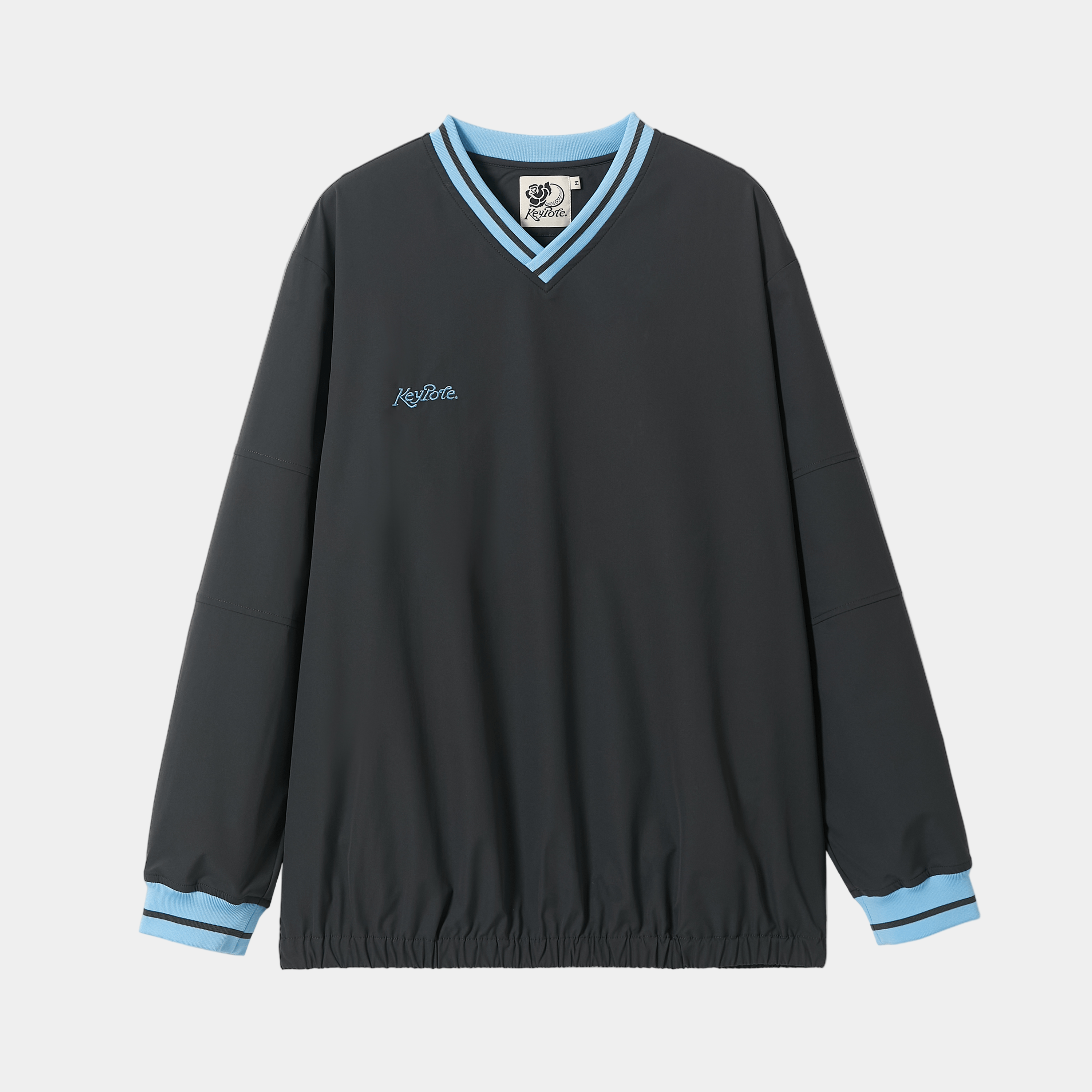 メンズウェア BRIEFING POCKETABLE WIND & RAIN CREWNECK Keypote Men's Windbreaker Pullover - Blue | Erthe Golf