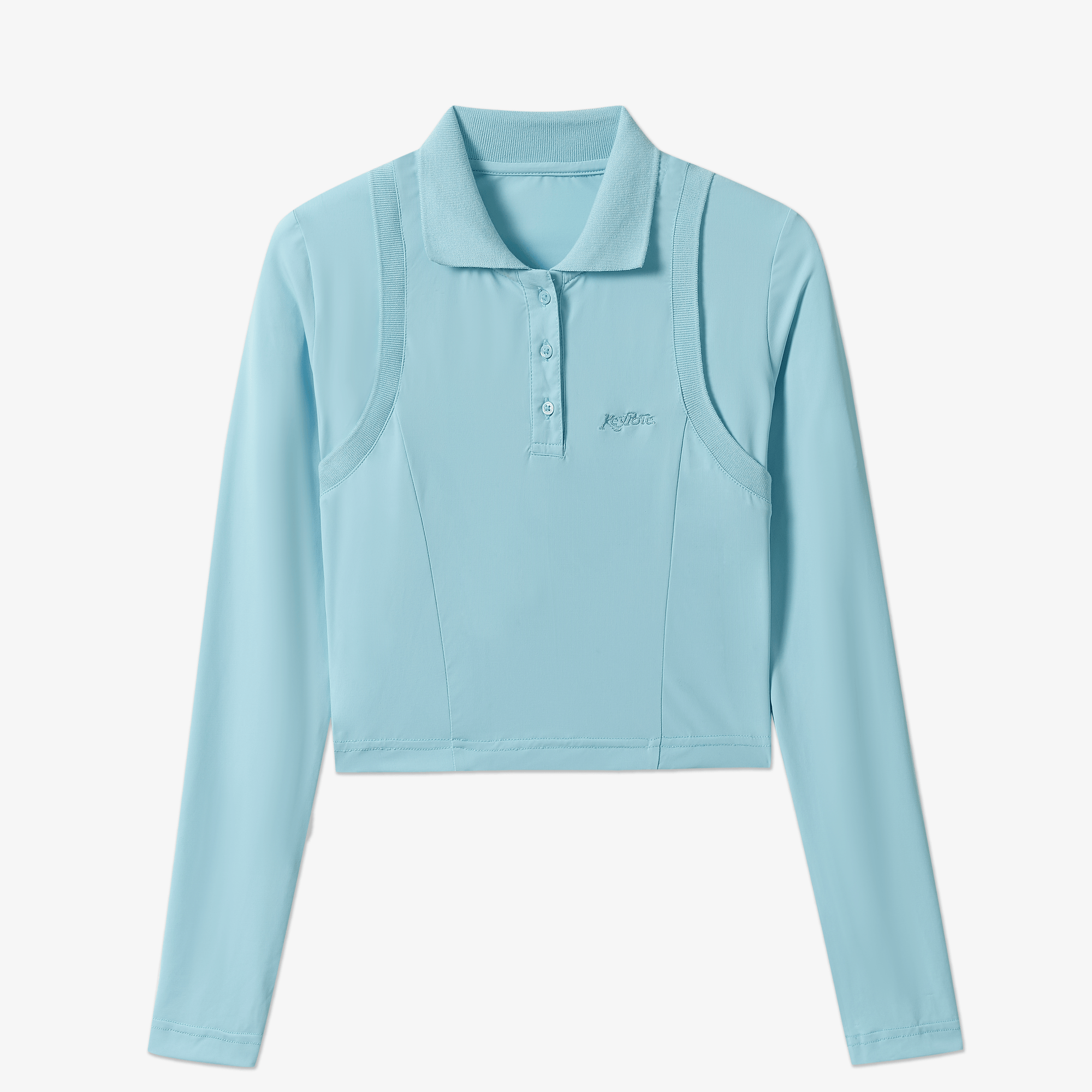 Keypote Women's Long Sleeve Polo - Blue - Erthe Golf