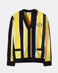 Men's Stripe Cardigan - Yellow - Erthe Golf