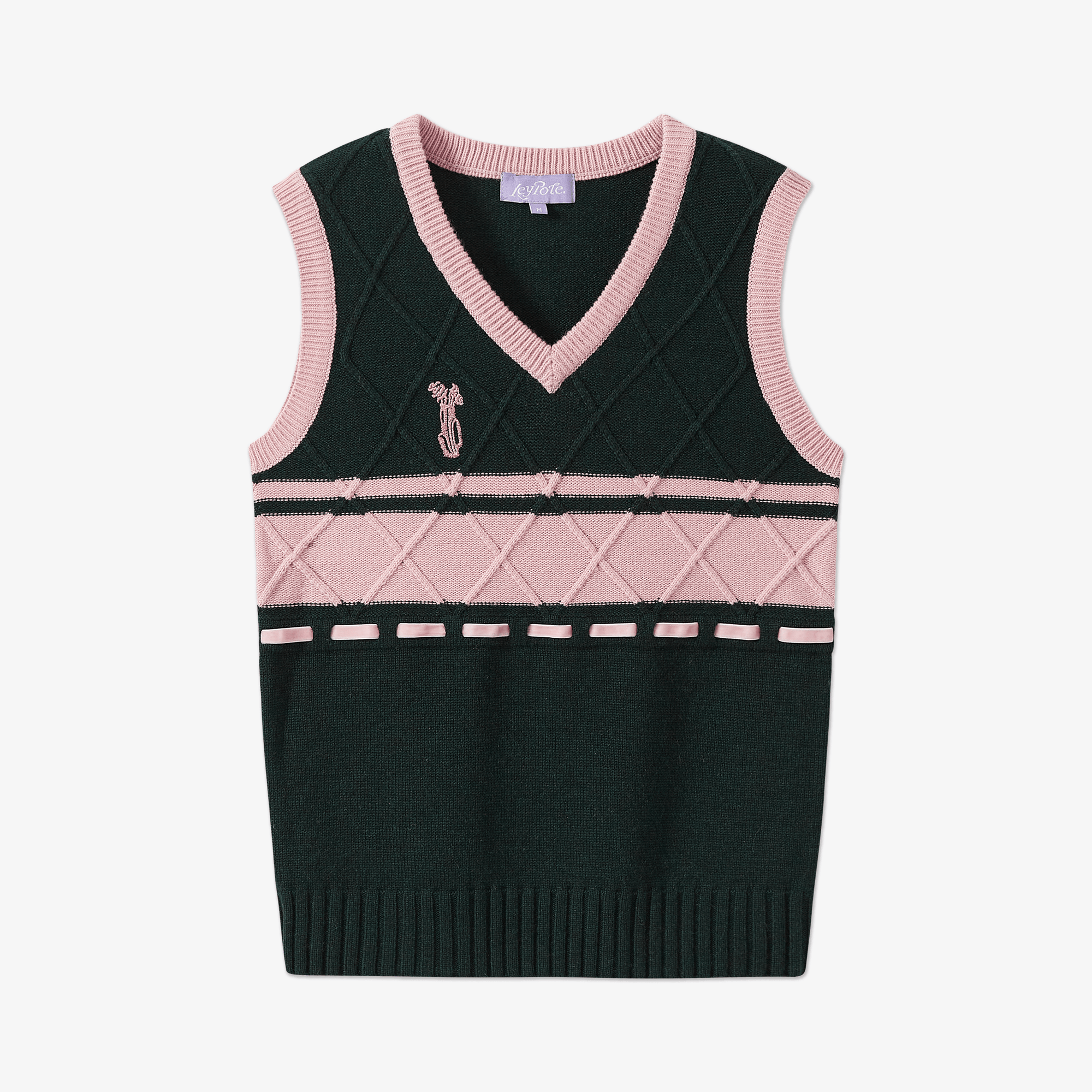 Keypote Knitted Vest - Forest Green
