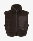 Pearly Gates Women's Fleece Vest - Brown - Erthe Golf