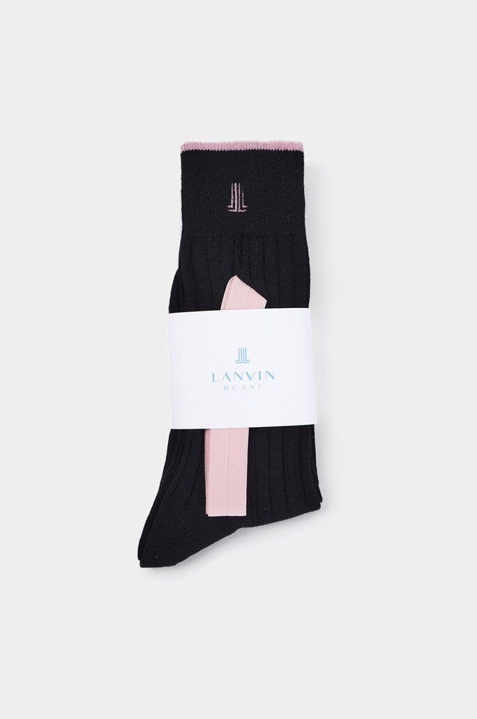 Lanvin Blanc Strap Logo Socks - Erthe Golf