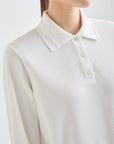 Lanvin Blanc Knit Polo Top - Erthe Golf