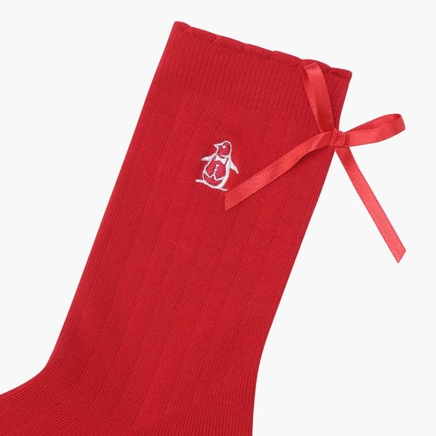 Munsingwear Women's Colorful Quarter Socks Red - Erthe Golf