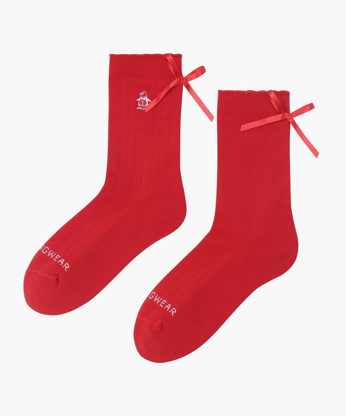 Munsingwear Women's Colorful Quarter Socks Red - Erthe Golf