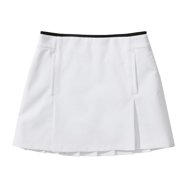 【LECOQ GOLF】 Women's Cotton Blend Pleated Skirt Le Coq Golf Women's Reverse Pleated Skirt - White – Erthe Golf
