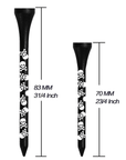 Wide Head Black Skull Tee - Erthe Golf