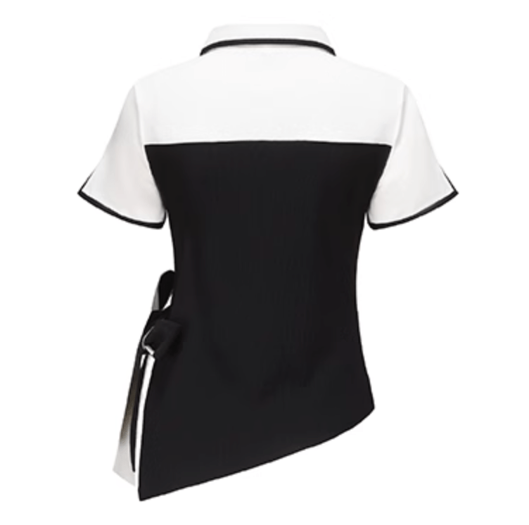 Monochrome Bowtie Golf Top - Erthe Golf