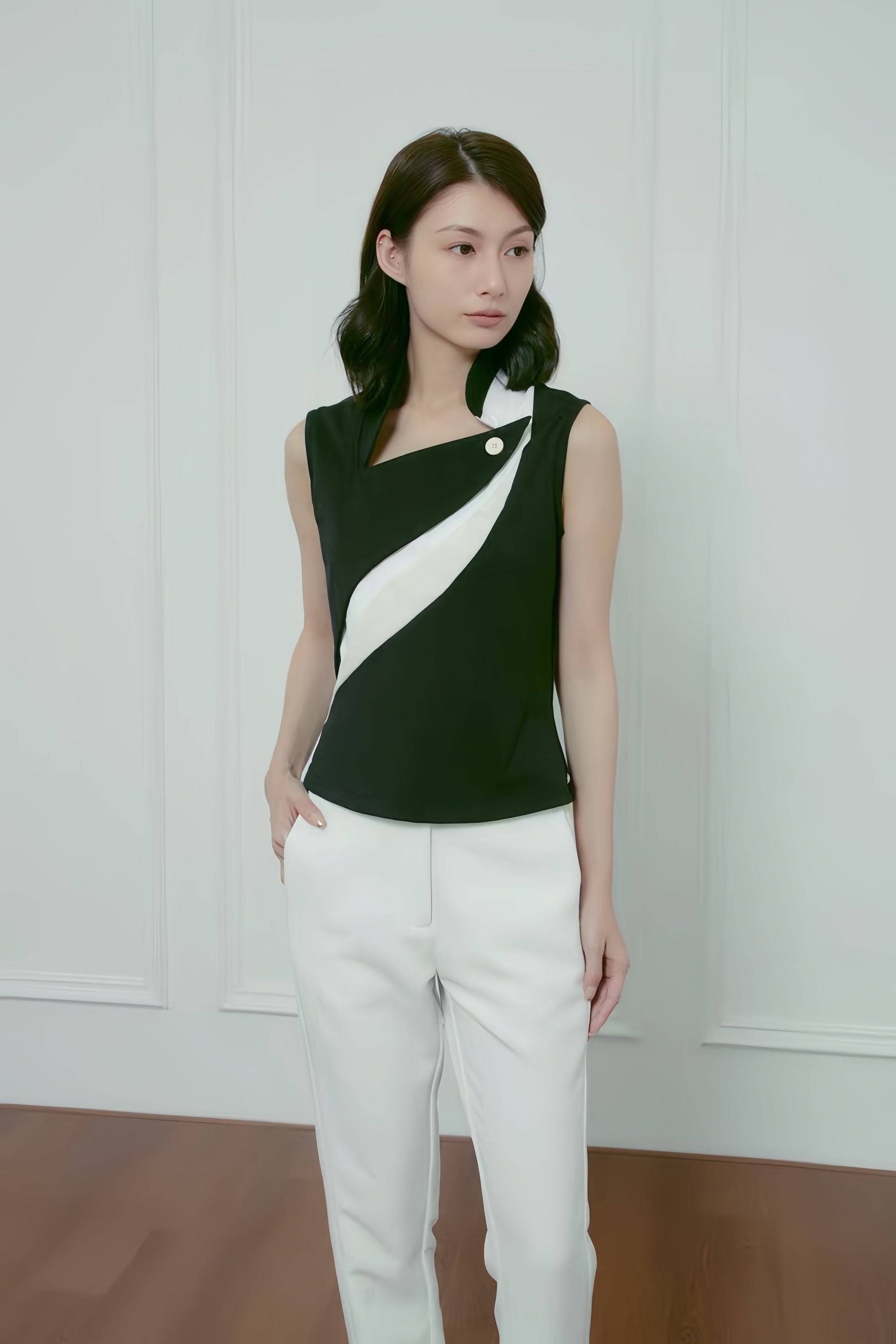 Golffee Patterned Sleeveless Top - Erthe Golf