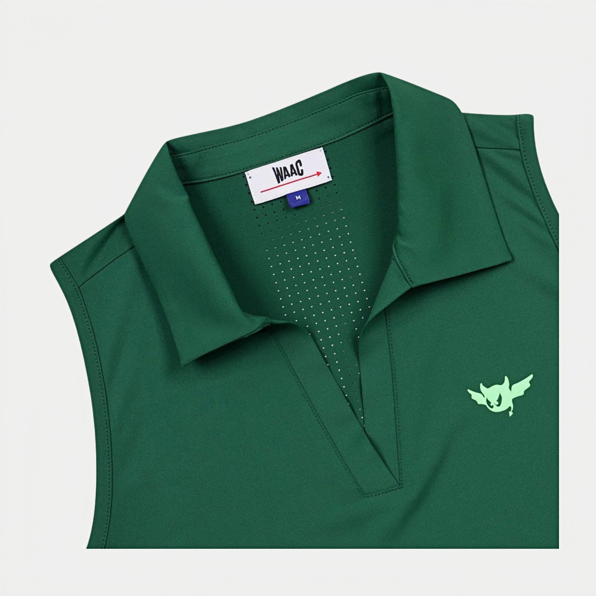 WAAC Micro Mesh Sleeveless Green - Erthe Golf