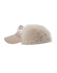 Master Bunny Edition Women's Fur Visor - Beige - Erthe Golf