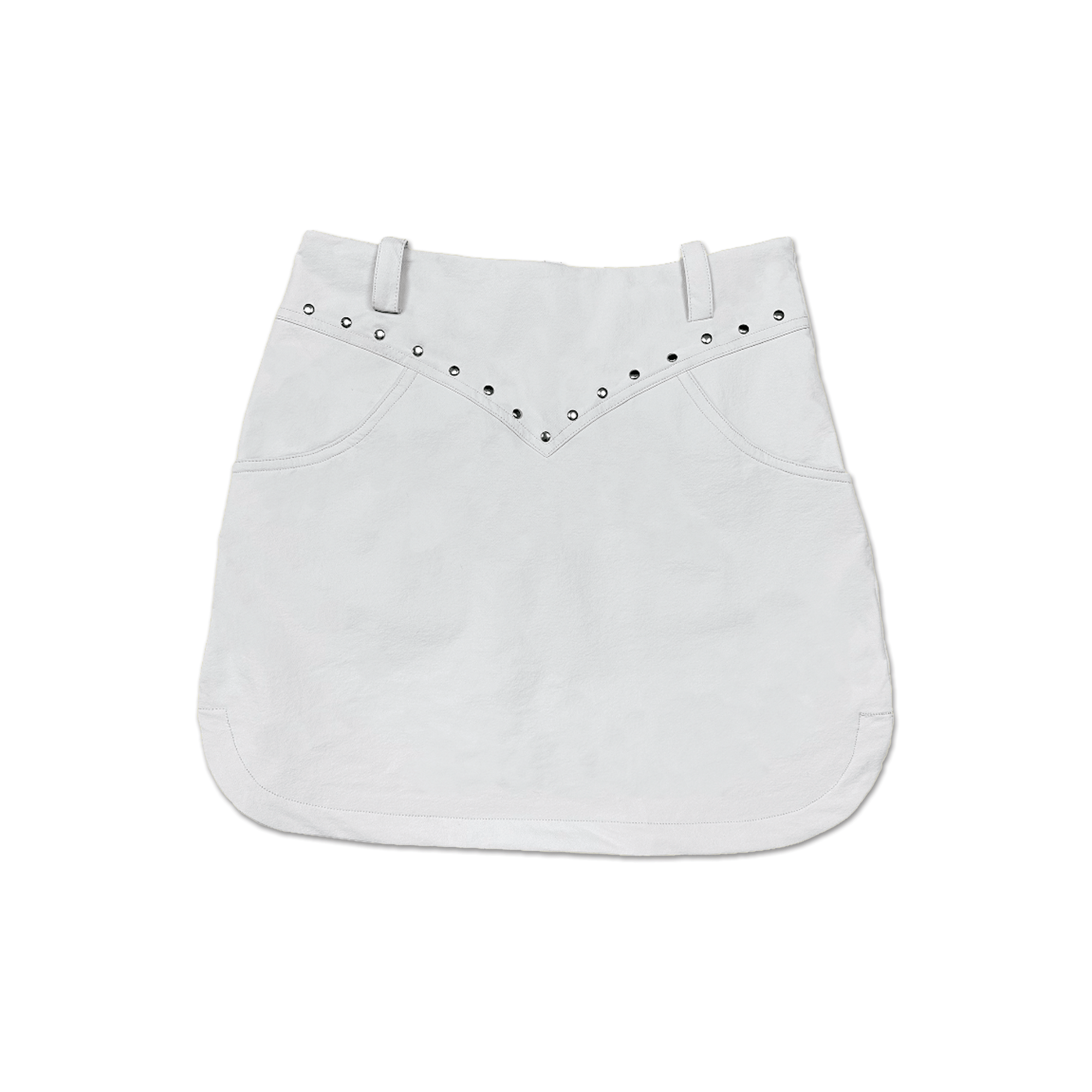 Loveland Studded Golf Skort - Off - White - Erthe Golf