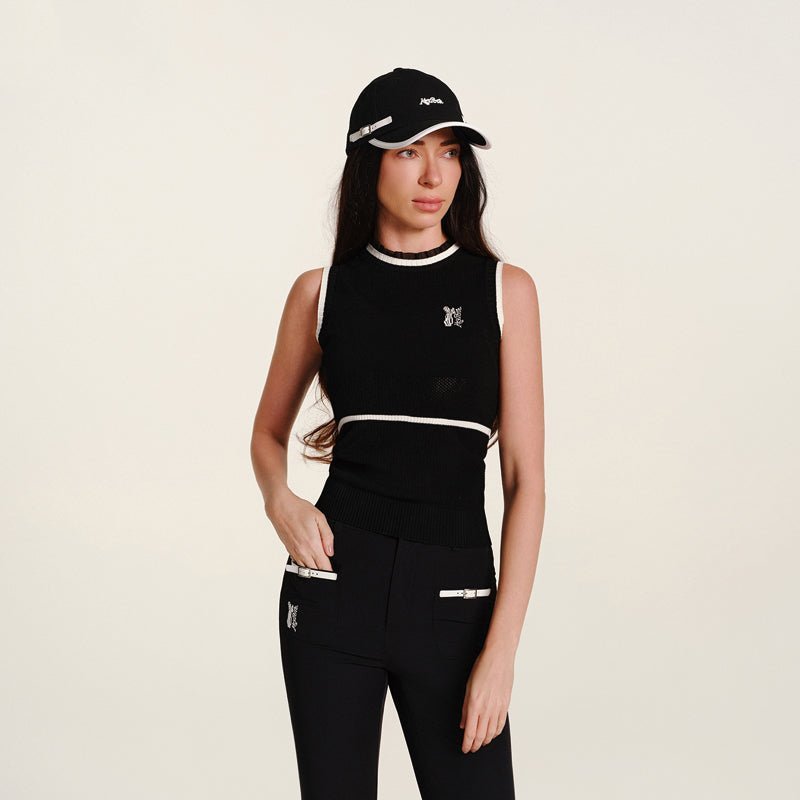 Keypote Black Knit Vest - Erthe Golf