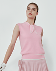 Falcosia Women's Knit Vest - Pink - Erthe Golf