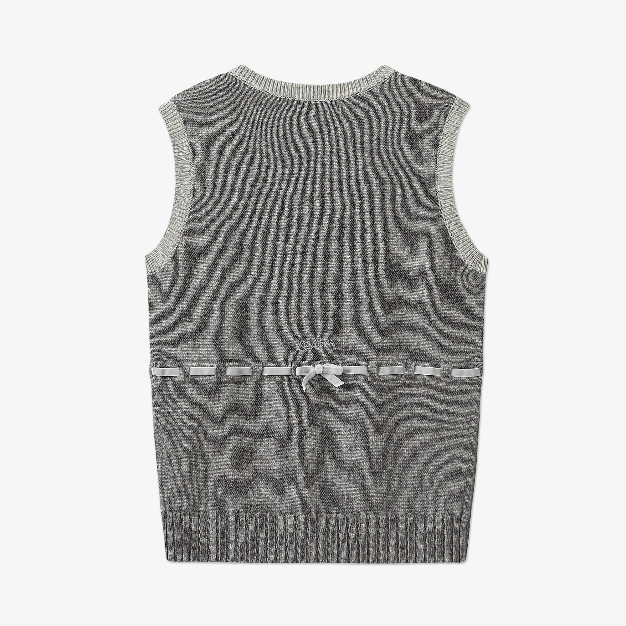 Keypote Knitted Vest - Grey - Erthe Golf