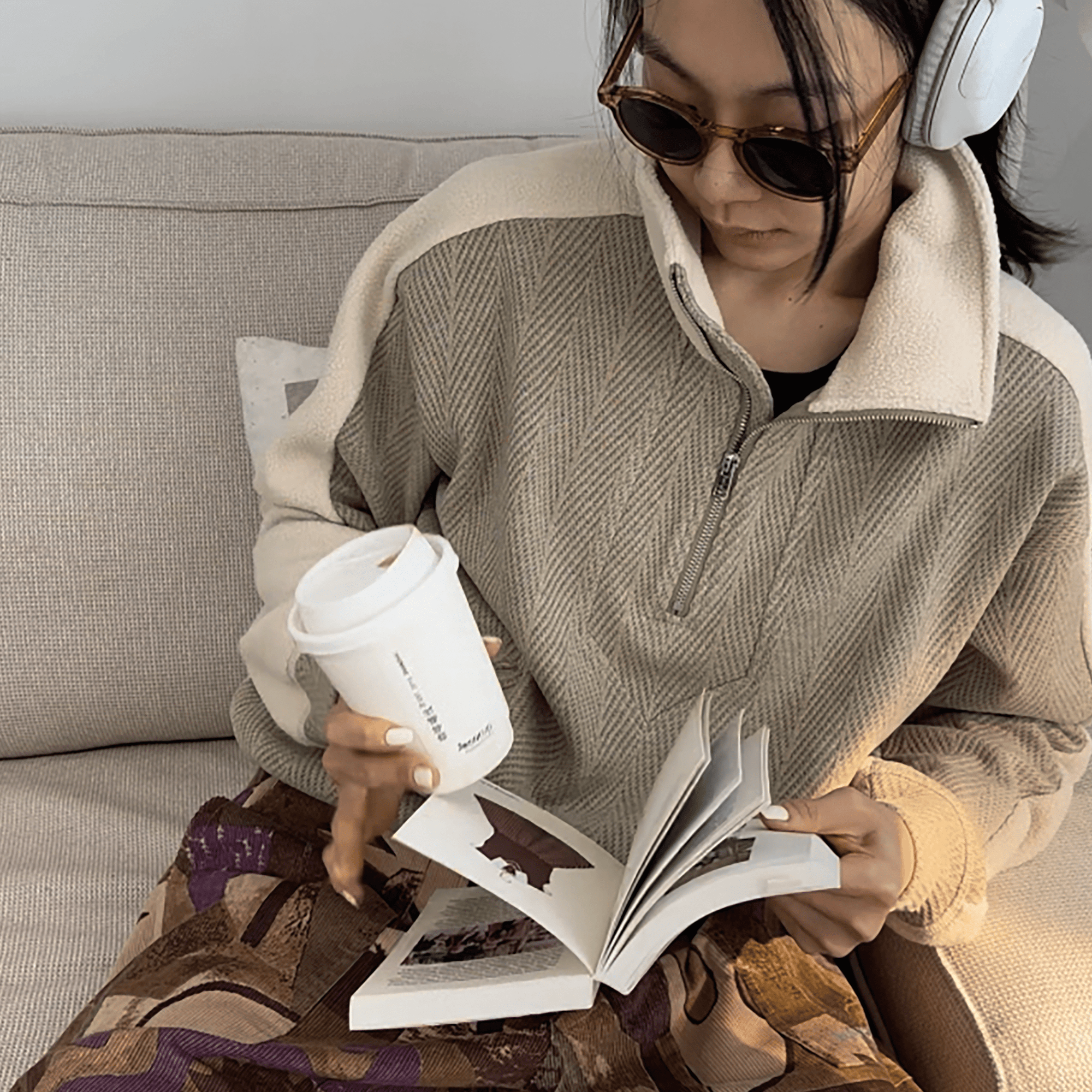 Loveland Sweater - Khaki - Erthe Golf