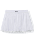 Keypote Pleated Lace White Skirt - Erthe Golf