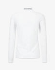 Pearly Gates Women's Logo Pattern Mock Neck Long Sleeve Ivory - Erthe Golf