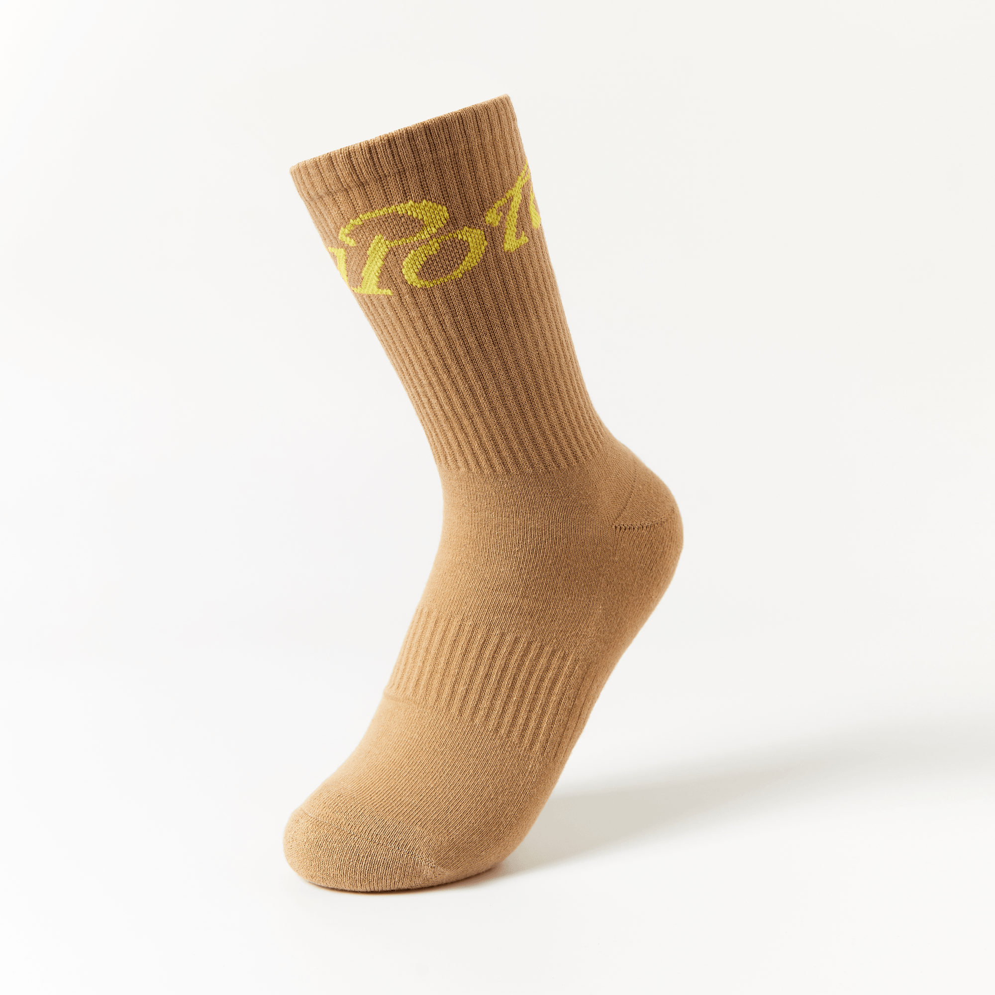 Keypote Men's Logo Crew Socks - Brown - Erthe Golf