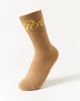 Keypote Men's Logo Crew Socks - Brown - Erthe Golf
