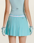 Keypote Aqua Blue Pleated Short Skirt - Erthe Golf