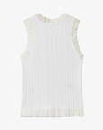 Keypote Women's Sleeveless Knitwear - White - Erthe Golf