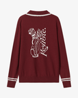 Keypote Long Sleeve Knited Top - Burgundy - Erthe Golf