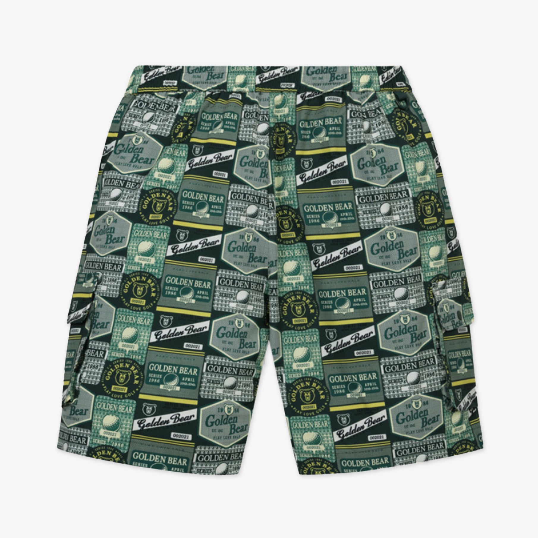 Golden Bear Unisex All - Over Printed Shorts Green - Erthe Golf