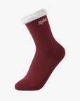 Keypote Women's Fluffy Crew Socks - Burgandy - Erthe Golf
