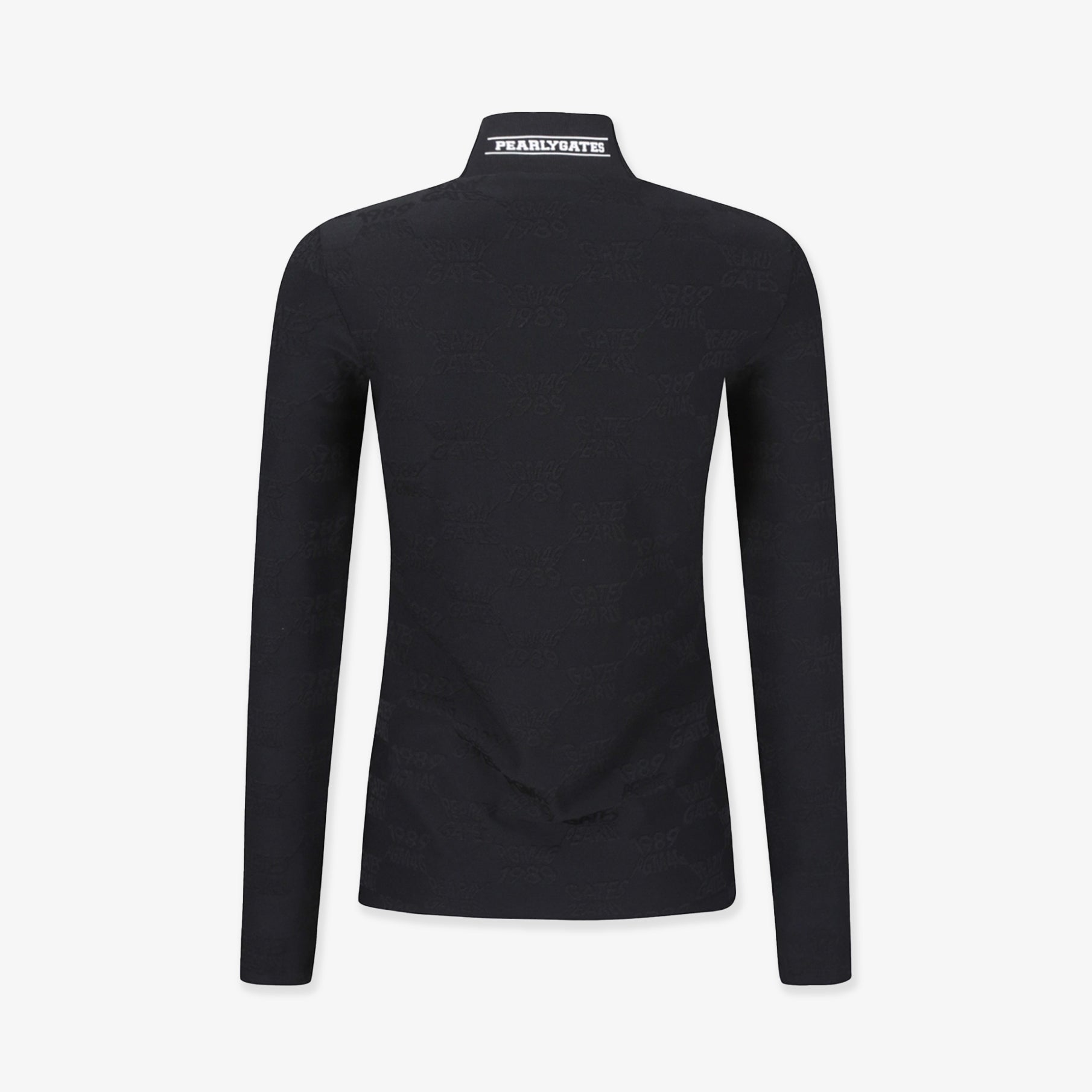Pearly Gates Women's Mock Neck Long Sleeve Black - Erthe Golf
