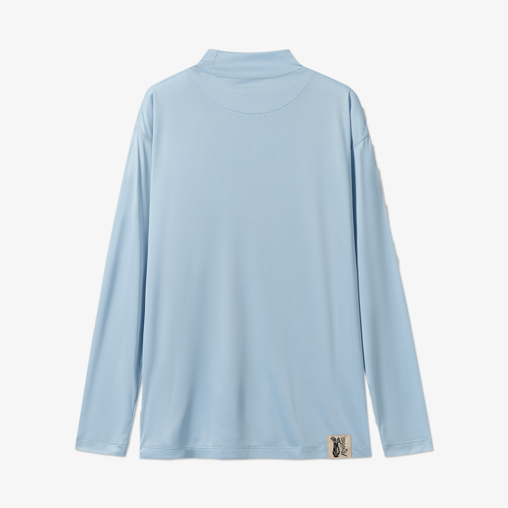 Keypote Men's Turtleneck Long Sleeve T-Shirt - Light Blue - Erthe Golf