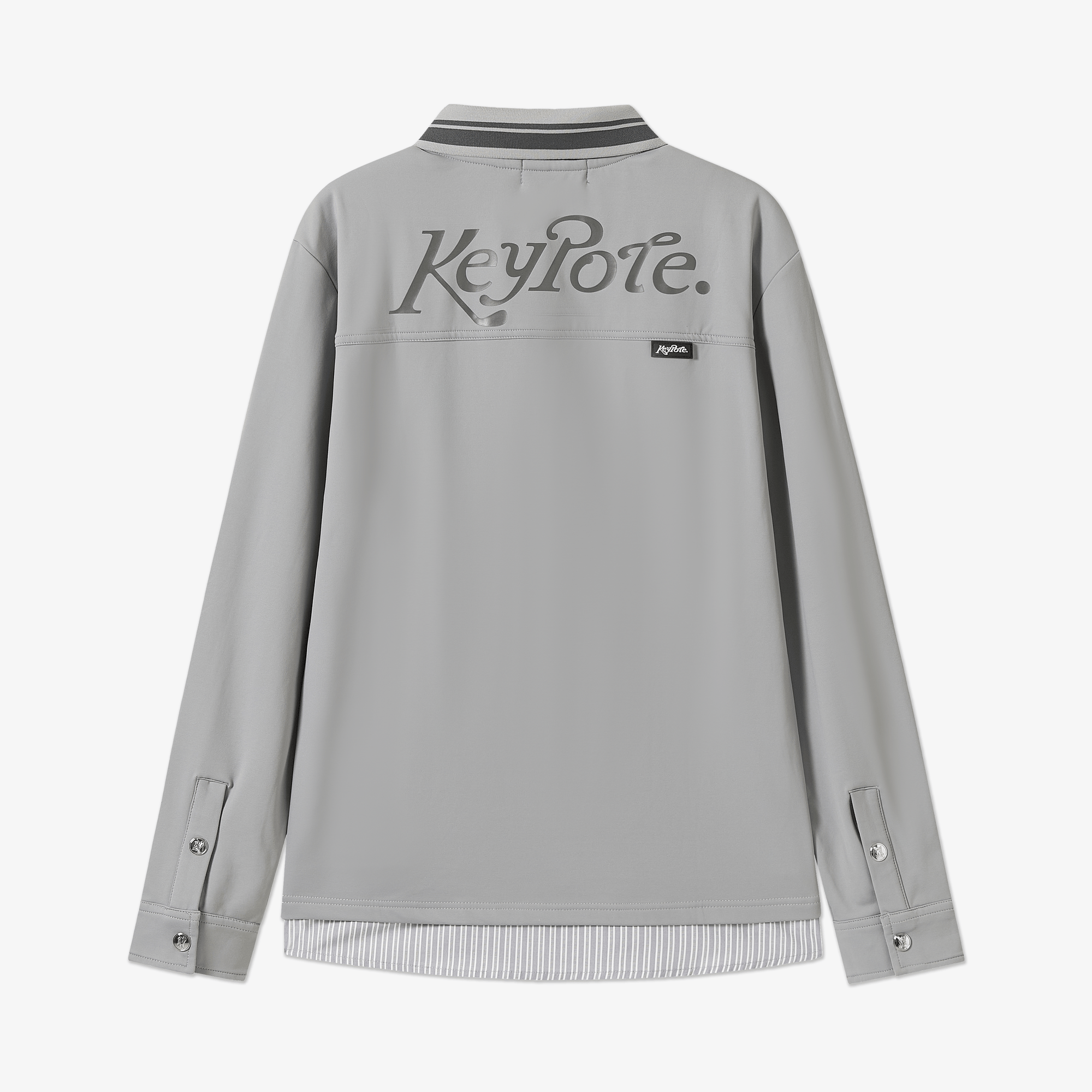 Keypote Long Sleeve Layered Polo Shirt - Grey - Erthe Golf