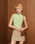 Keypote Mint Green Knot Mockneck Top - Erthe Golf