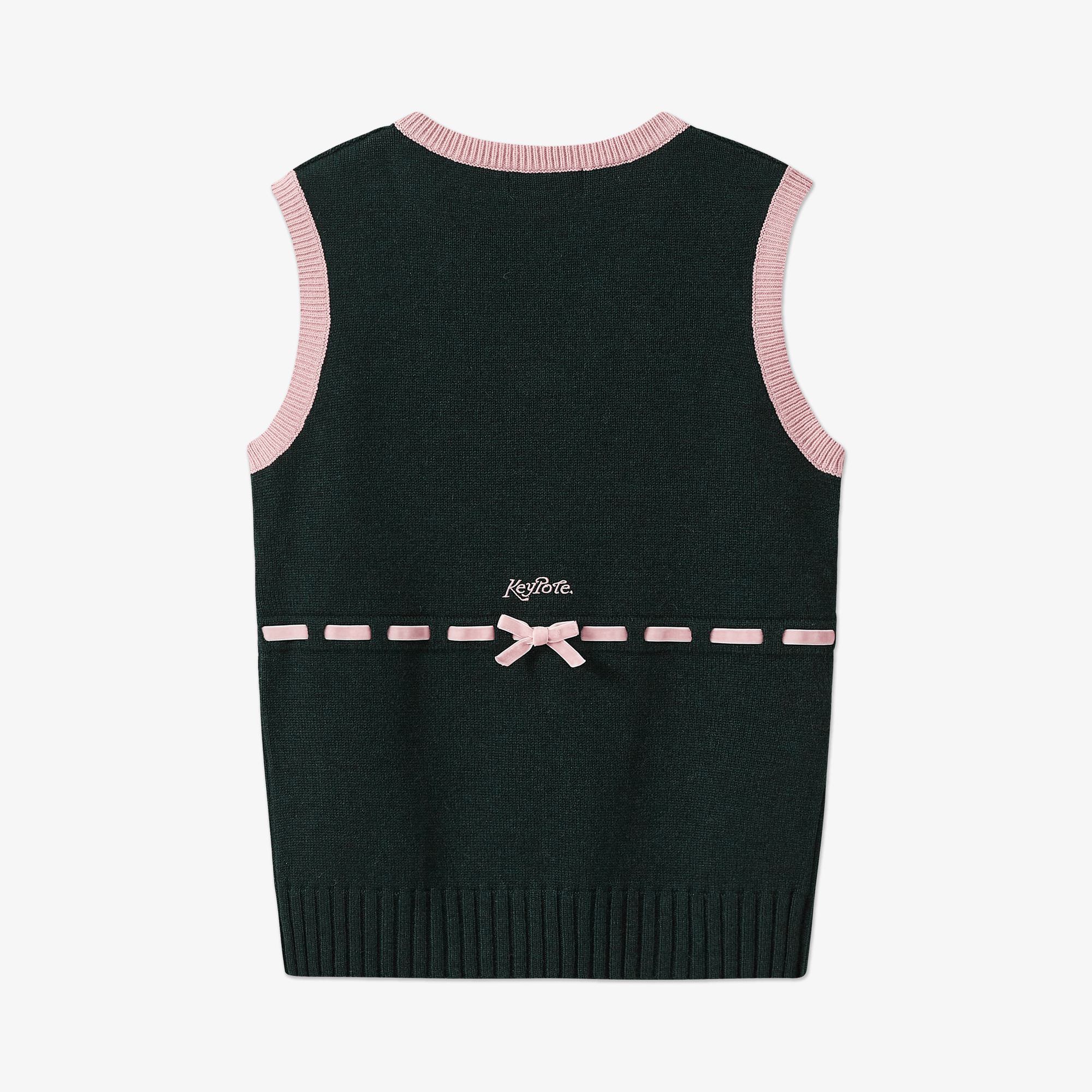 Keypote Knitted Vest - Forest Green - Erthe Golf